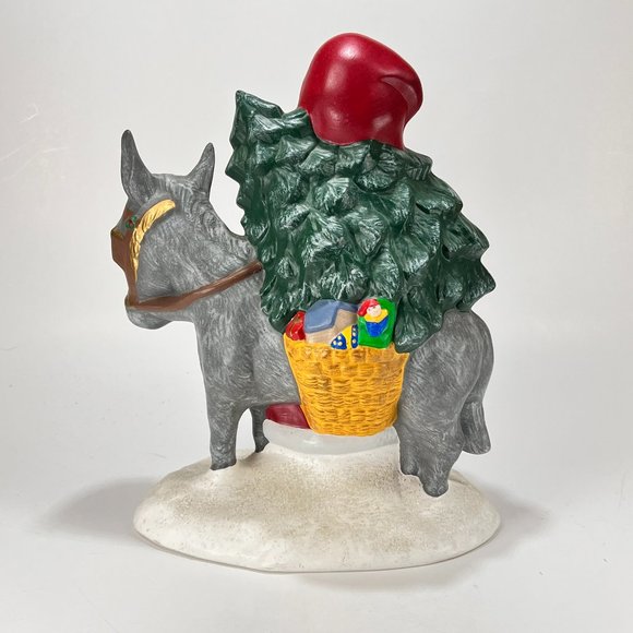 Vtg Old World Santa Claus Donkey Provincial Mold Hand Painted Ceramic 90s - Picture 4 of 15